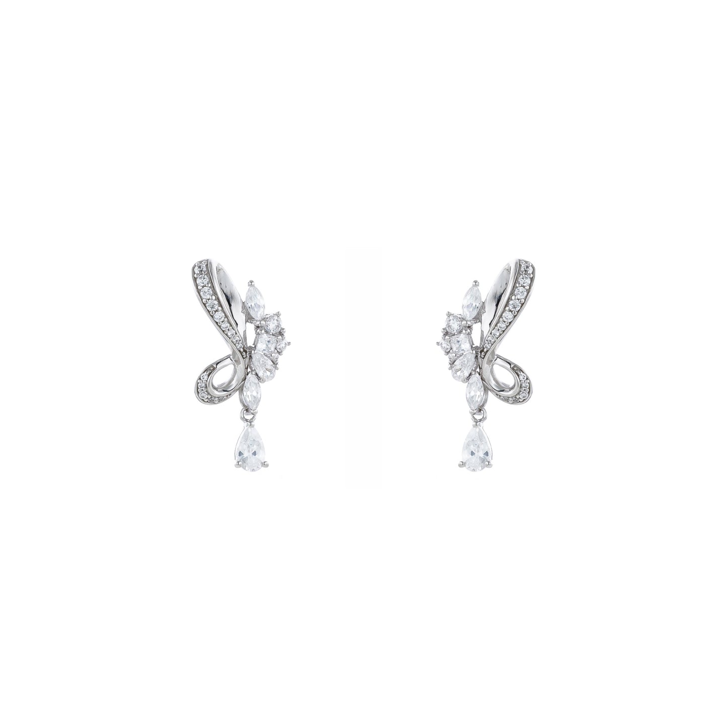 925 Sterling Silver | Butterfly Earrings |
