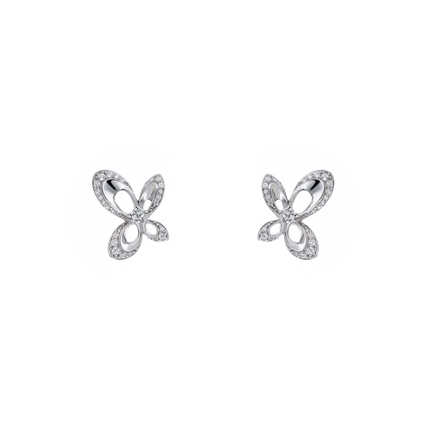 蝴蝶型耳環 | 925純銀 | 鋯石耳環 | 香港首飾及珠寶網店 – Recolour Your Life