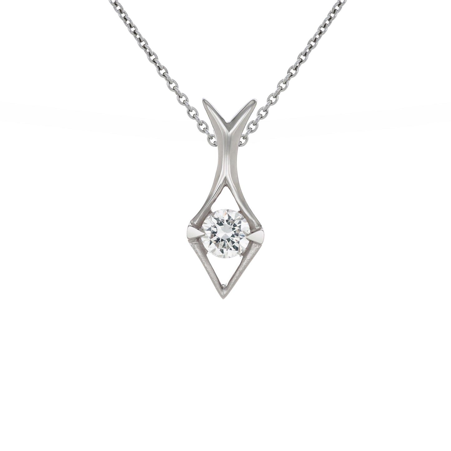 冰雪之晶 (Crystal of Frost) | 925純銀 | 鋯石頸鏈 | 香港首飾及珠寶網店 – Recolour Your Life