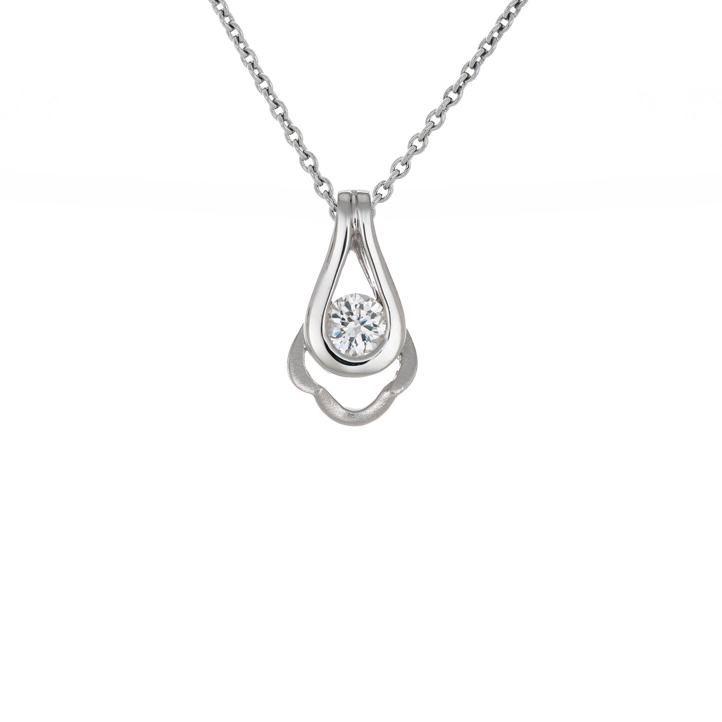 春日花影 (Spring’s Floral Shadow) | 925純銀 | 鋯石頸鏈 | 香港首飾及珠寶網店 – Recolour Your Life