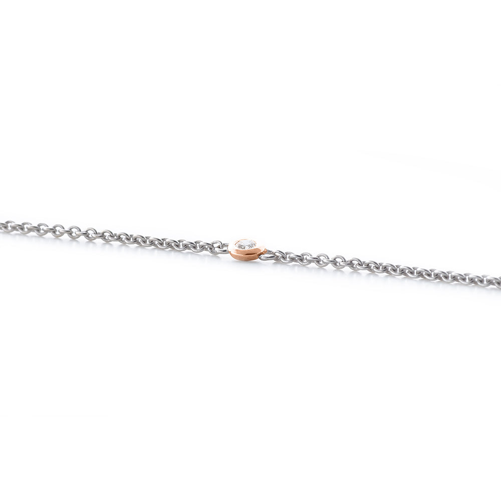 925純銀 | 玫瑰金色圓點鋯石頸鏈 | 香港首飾及珠寶網店 – Recolour Your Life