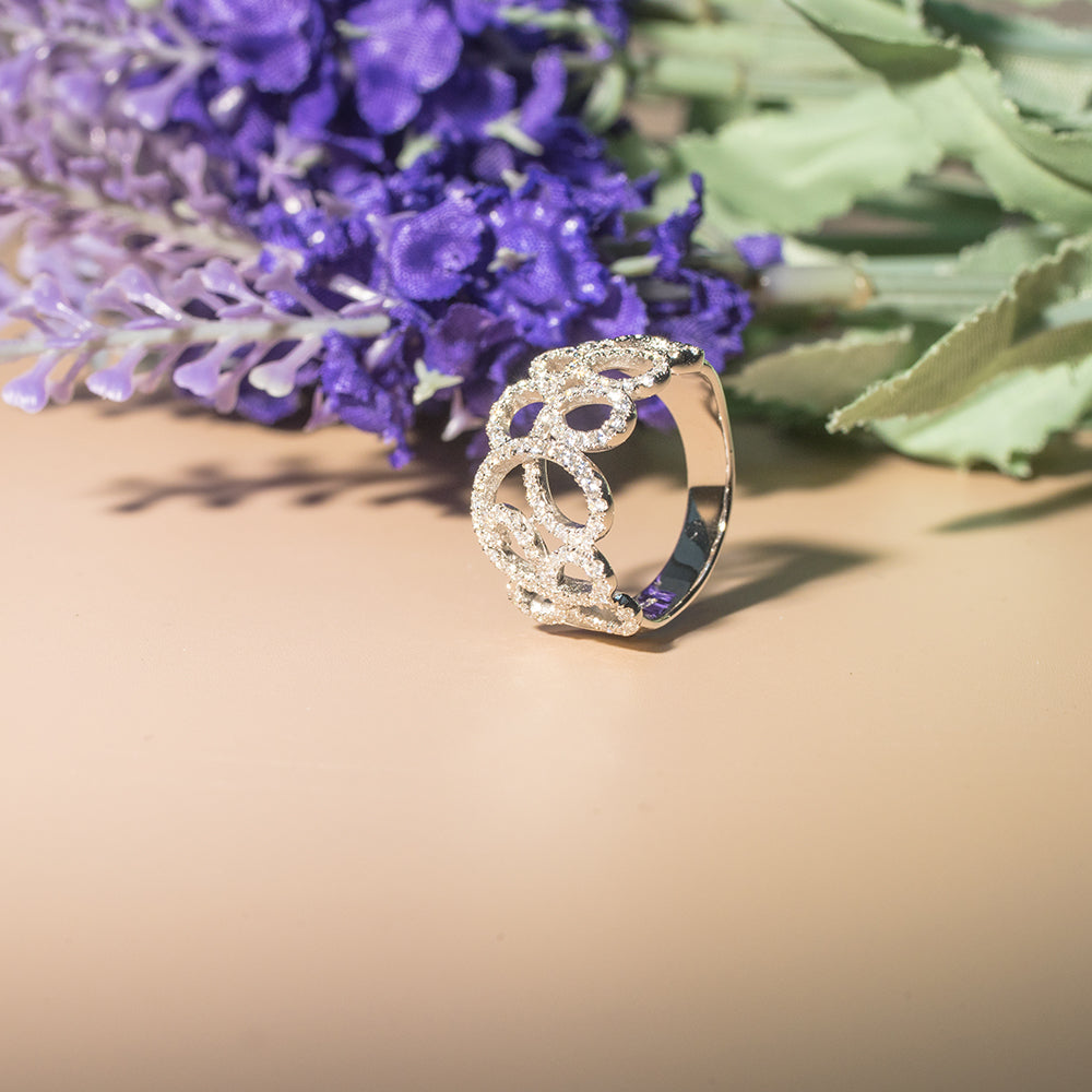 925 Sterling Silver Zircon Butterfly Ring