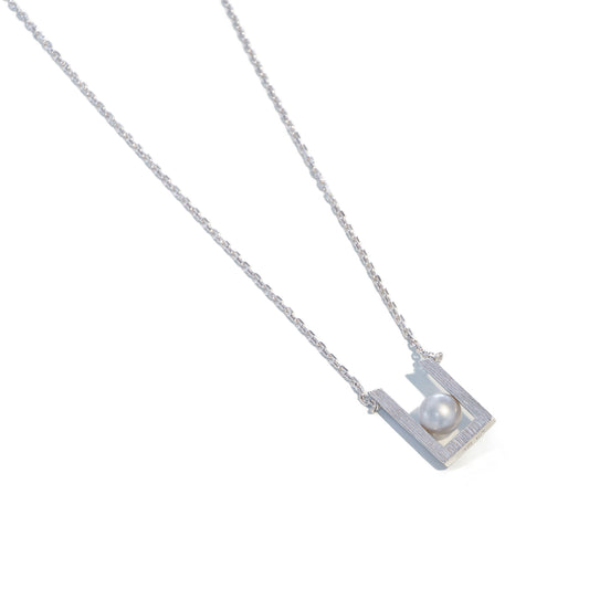 幾何珍珠頸鏈 | 925純銀 | 鋯石頸鏈 | 香港首飾及珠寶網店 – Recolour Your Life