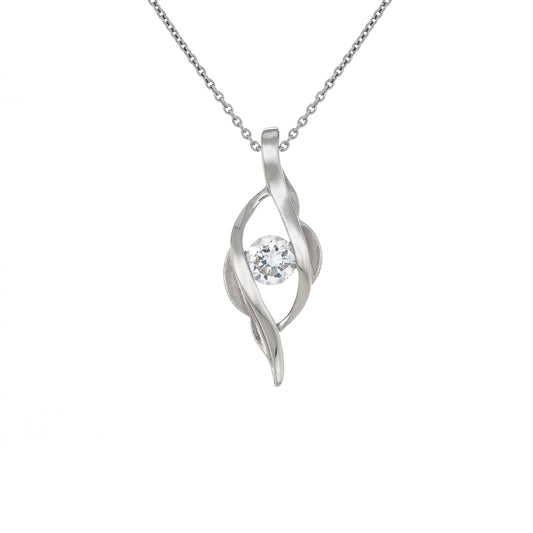 星火微光 (Ember’s Soft Glow) | 925純銀 | 鋯石頸鏈 | 香港首飾及珠寶網店 – Recolour Your Life