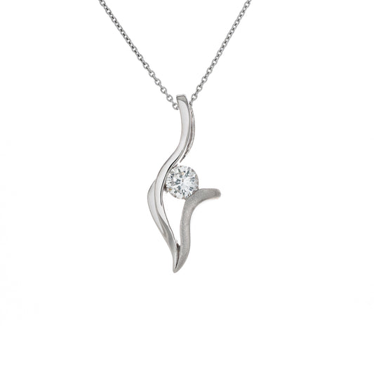 雨滴輕舞 (Dancing Raindrops) | 925純銀 | 鋯石頸鏈 | 香港首飾及珠寶網店 – Recolour Your Life