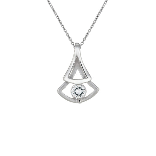 暮色花瓣 (Petal in Twilight) | 925純銀 | 鋯石頸鏈 | 香港首飾及珠寶網店 – Recolour Your Life