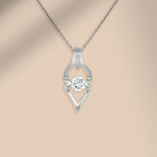 落葉之詩 (Poem of Falling Leaves) | 925純銀 | 鋯石頸鏈 | 香港首飾及珠寶網店 – Recolour Your Life