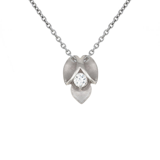 森林葉影 (Forest Leaf Shadow) | 925純銀 | 鋯石頸鏈 | 香港首飾及珠寶網店 – Recolour Your Life