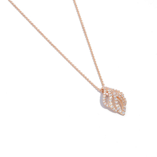 秋葉之語 (Whisper of Autumn Leaves) | 925純銀 | 鋯石頸鏈 | 香港首飾及珠寶網店 – Recolour Your Life