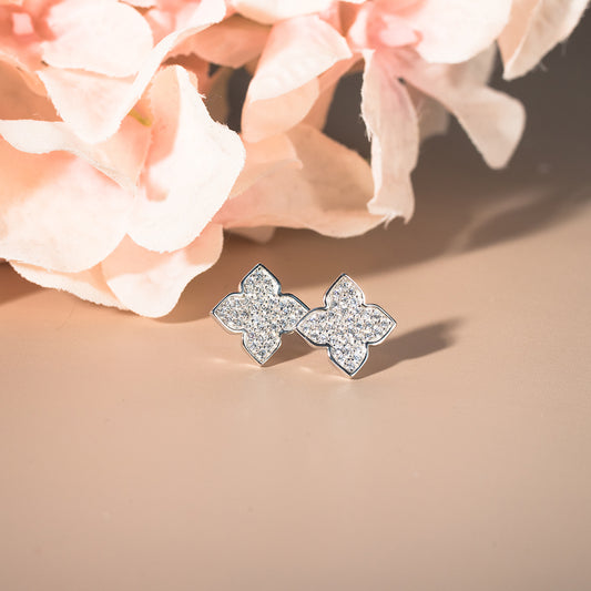 925純銀 | 鋯石繡球花耳環 (防敏感) | 香港首飾及珠寶網店 – Recolour Your Life