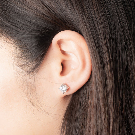 925純銀 | 1.00ct 鋯石耳環(防敏感) | 香港首飾及珠寶網店 – Recolour Your Life