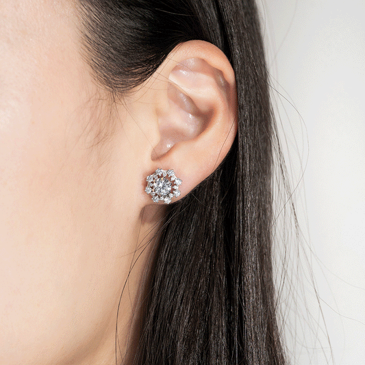 925純銀 | 雪花三用鋯石耳環 (防敏感) | 香港首飾及珠寶網店 – Recolour Your Life