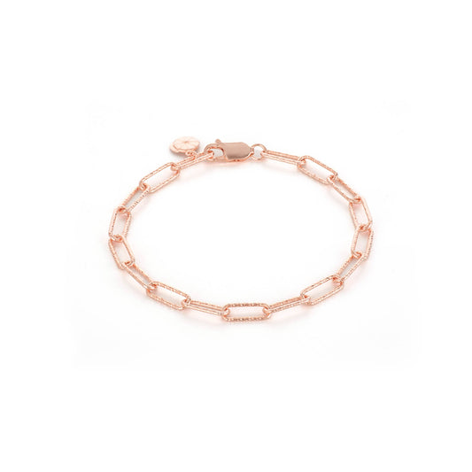 925 純銀 | 漿糊仔 - 全新閃閃純銀玫瑰金色手鏈 | 香港首飾及珠寶網店 – Recolour Your Life