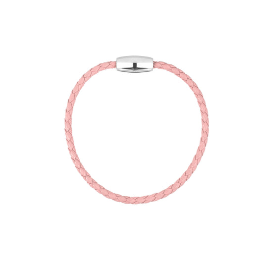 Fueki 粉紅色皮革手繩-白金色磁石扣 | 香港首飾及珠寶網店 – Recolour Your Life
