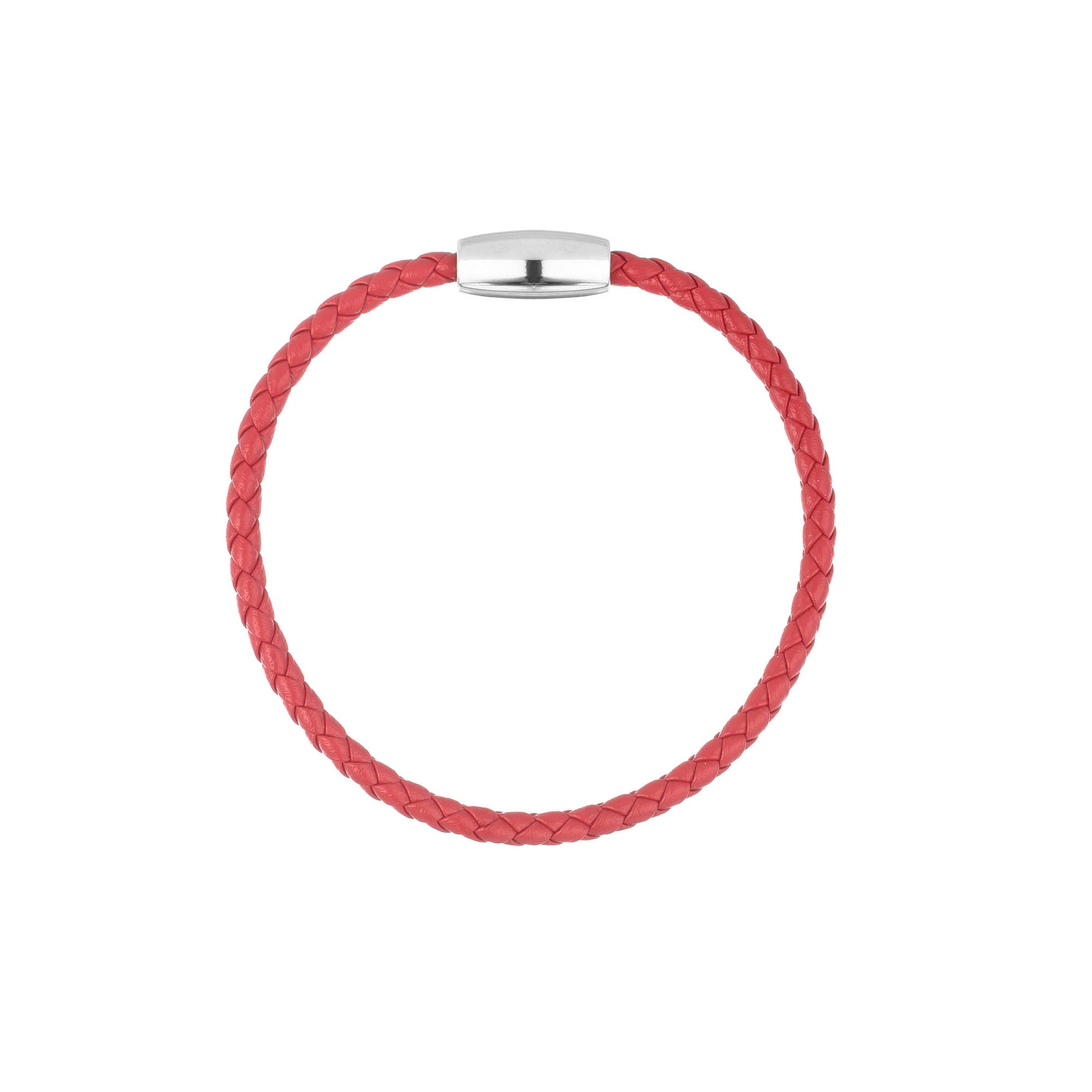 Fueki 紅色皮革手繩-白金色磁石扣 | 香港首飾及珠寶網店 – Recolour Your Life